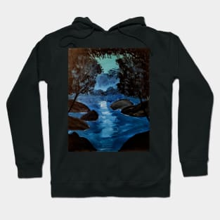 A blue lagoon painting Hoodie